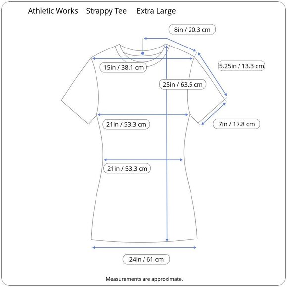 Athletic Works Turquoise Strappy Back Mesh Short Sleeve T-Shirt Extra Large XL - Picture 15 of 16